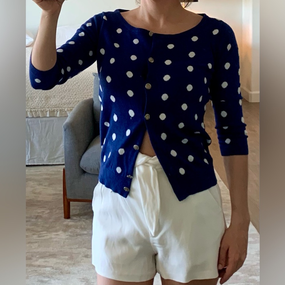 G-Star Raw Correctline Blue Polkadot Knit Cardigan XS
